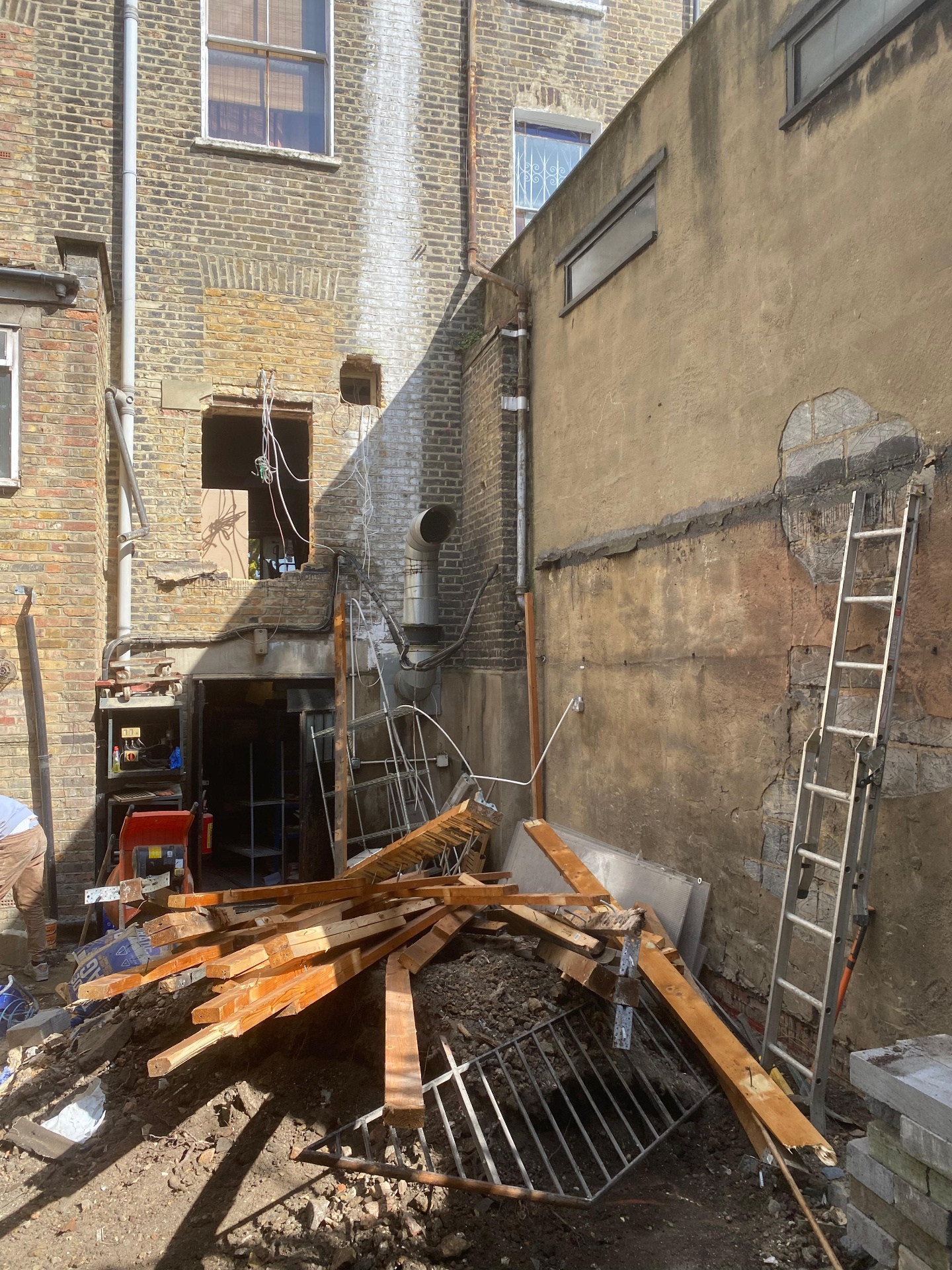 Rear return — strip out & prep