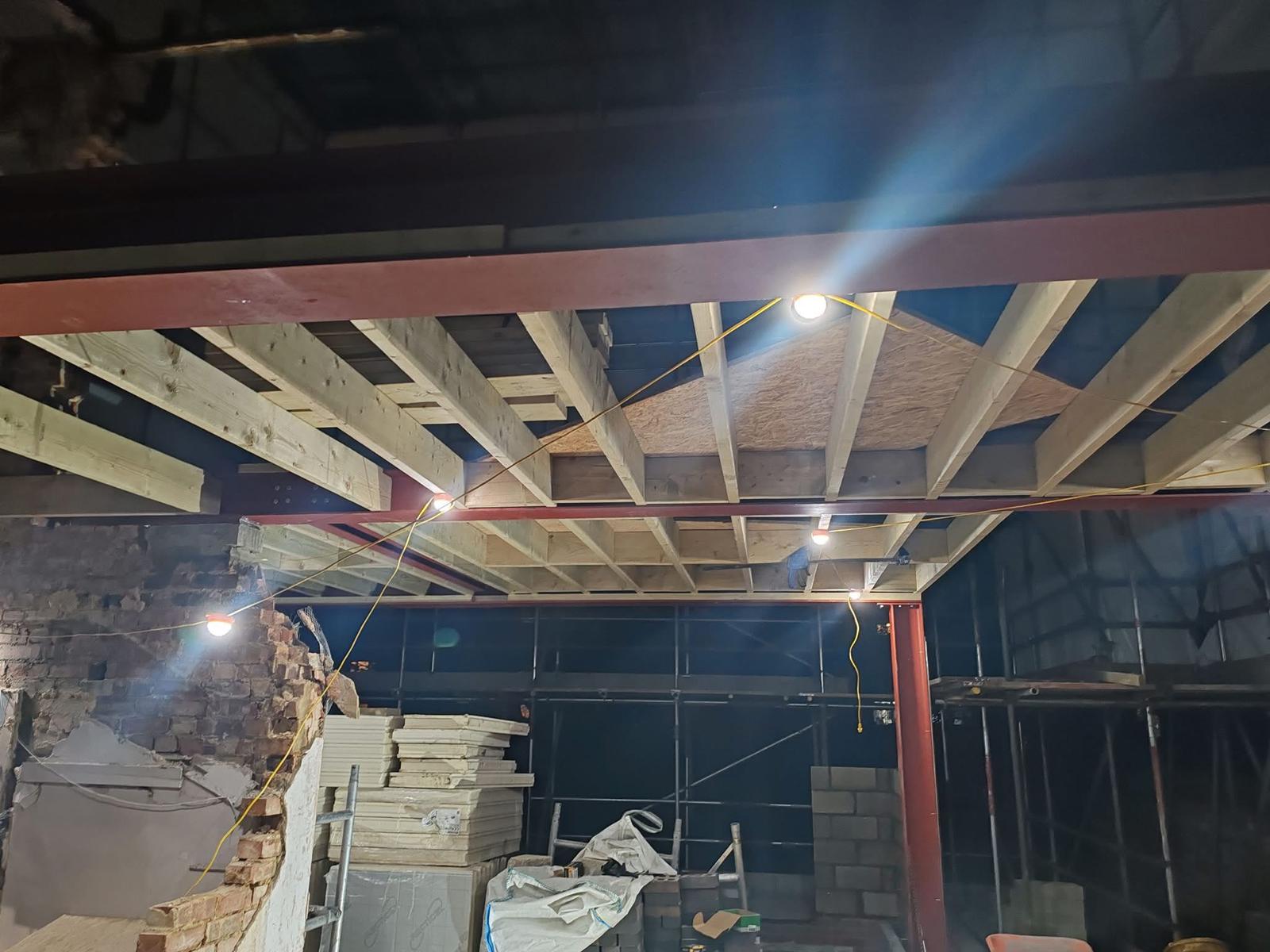 Completed loft dormer with skylights