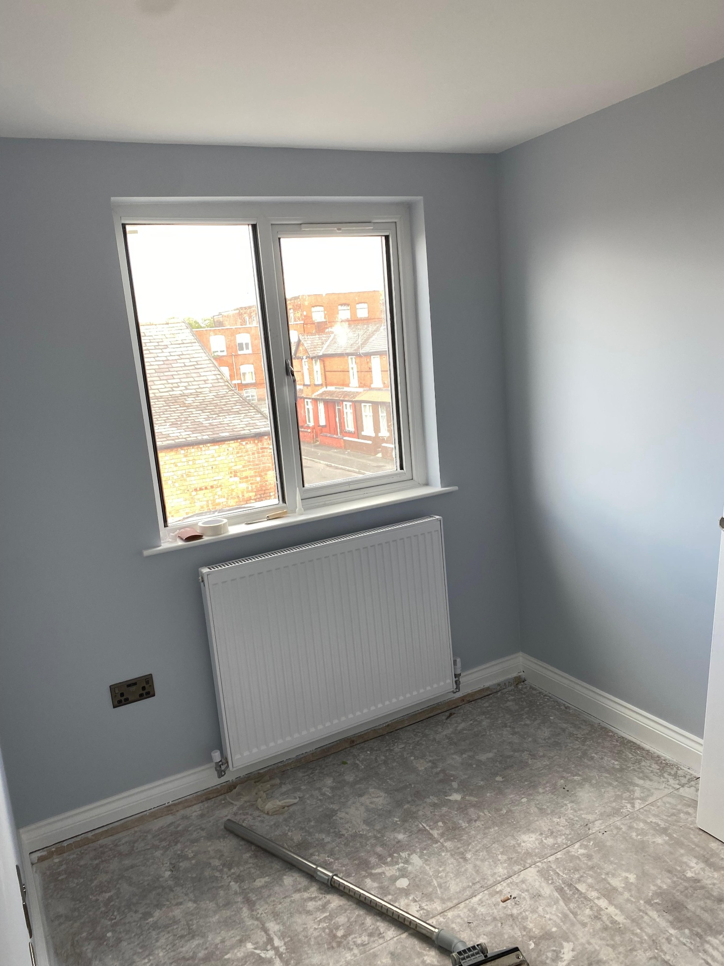 Bedroom repaint in dove grey