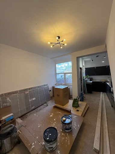 Living room renovation in progress
